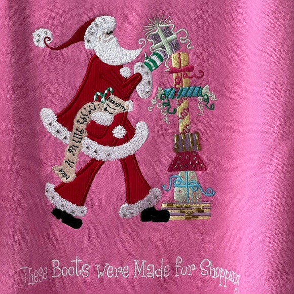 Quacker Factory 1X 🆕 & Vintage Fleece Santa Sweatshirt - Picture 5 of 12